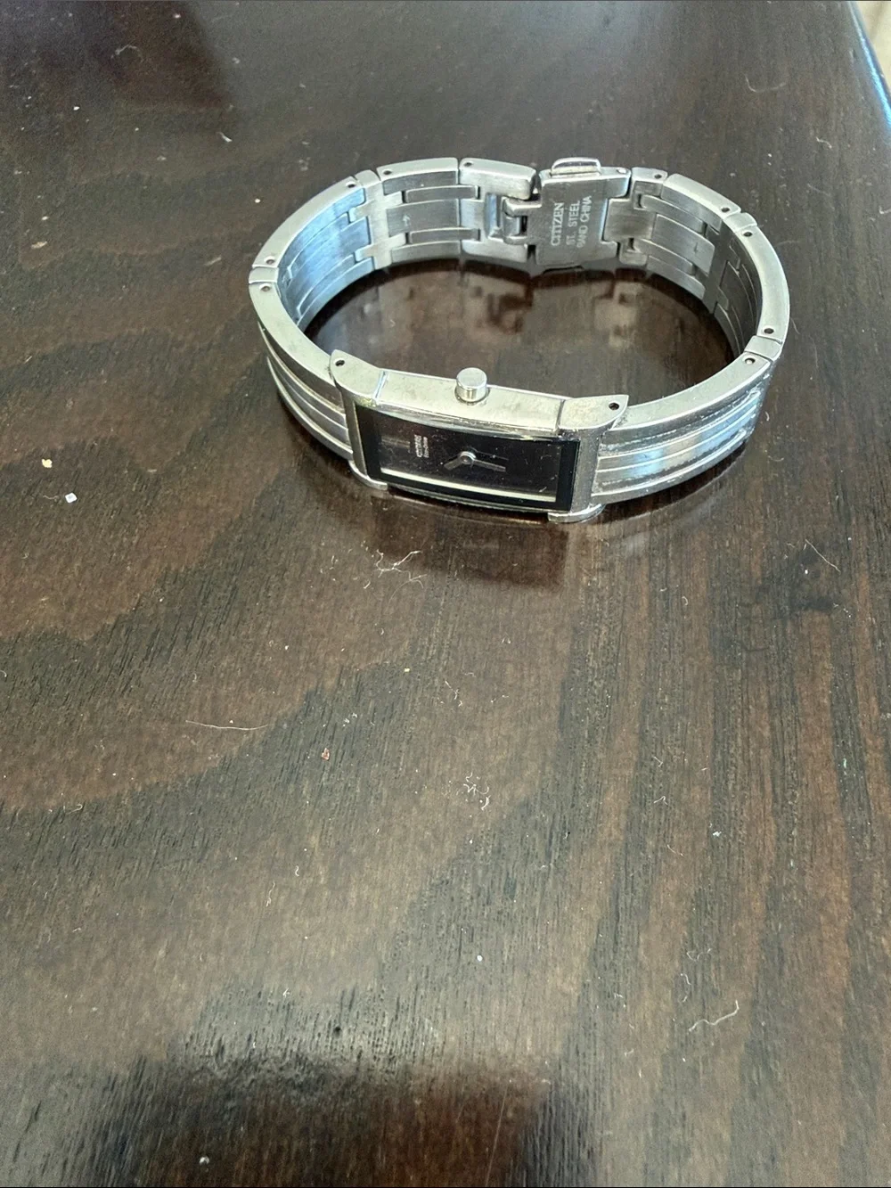 Citizen Silver Bracelet Watch with Black Dial